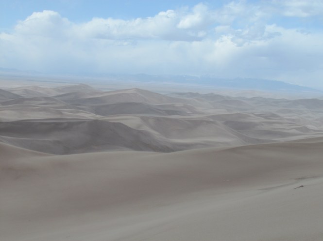 Sand Dunes with San Juan Mountains in the distance